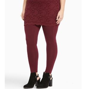 Torrid Burgundy Skirted Leggings Size 2